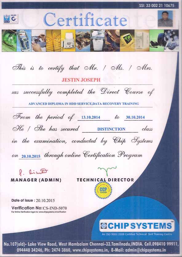 Experience Certificate