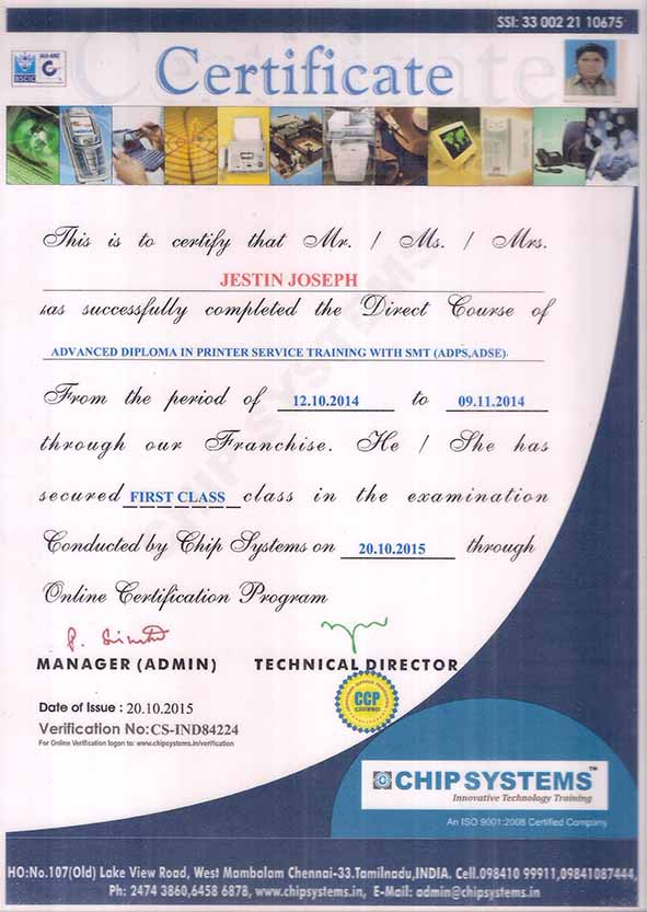 Experience Certificate