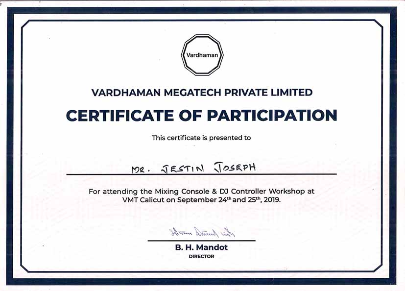 Experience Certificate