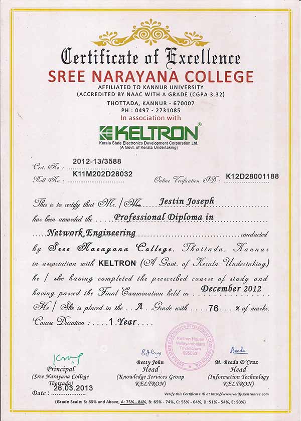 Experience Certificate